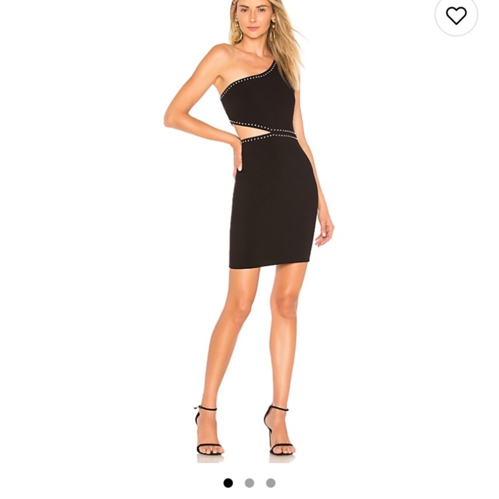 NWT black studded mini dress